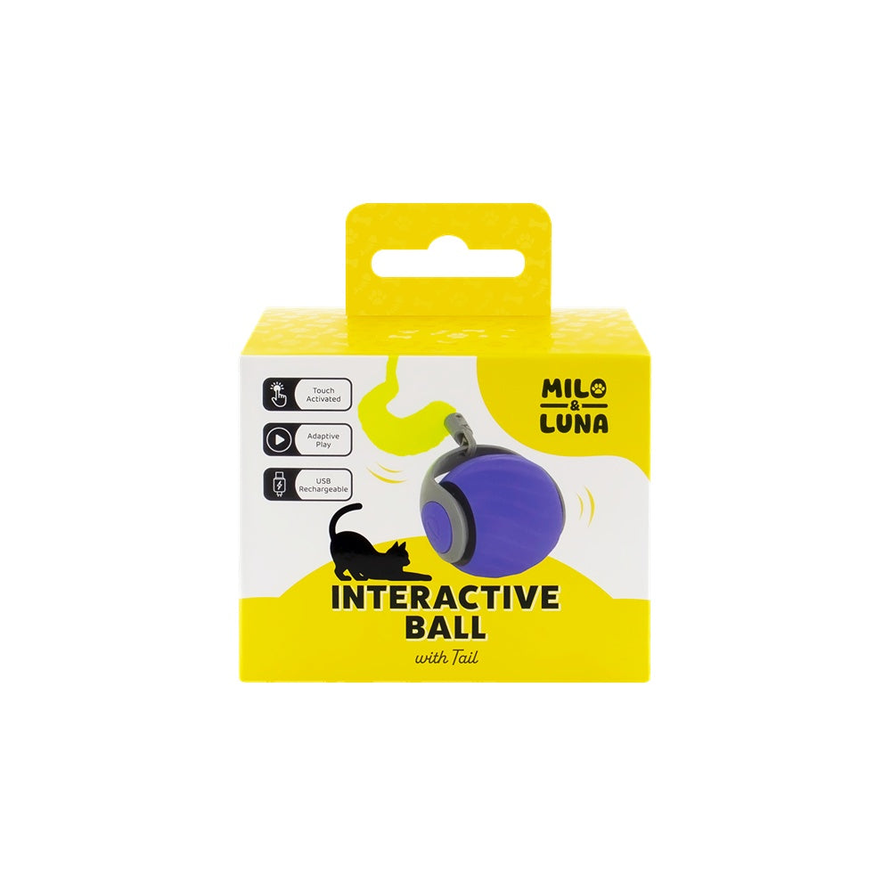 Milo and Luna Ball with Tail Interactive Cat Toy