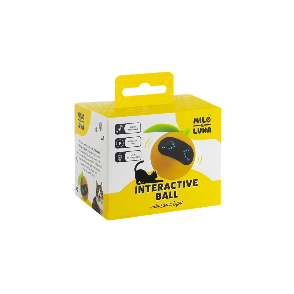 Milo and Luna Ball with Laser Light Interactive Cat Toy