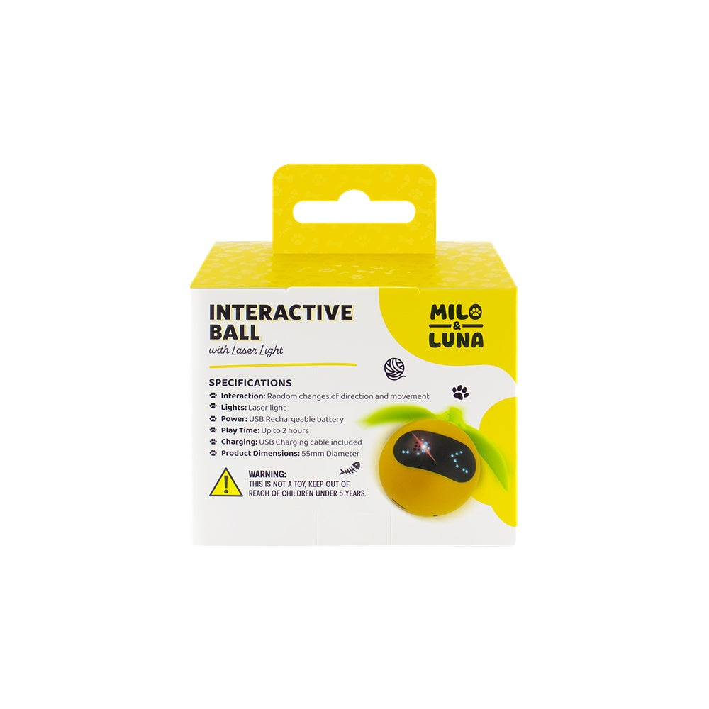Milo and Luna Ball with Laser Light Interactive Cat Toy