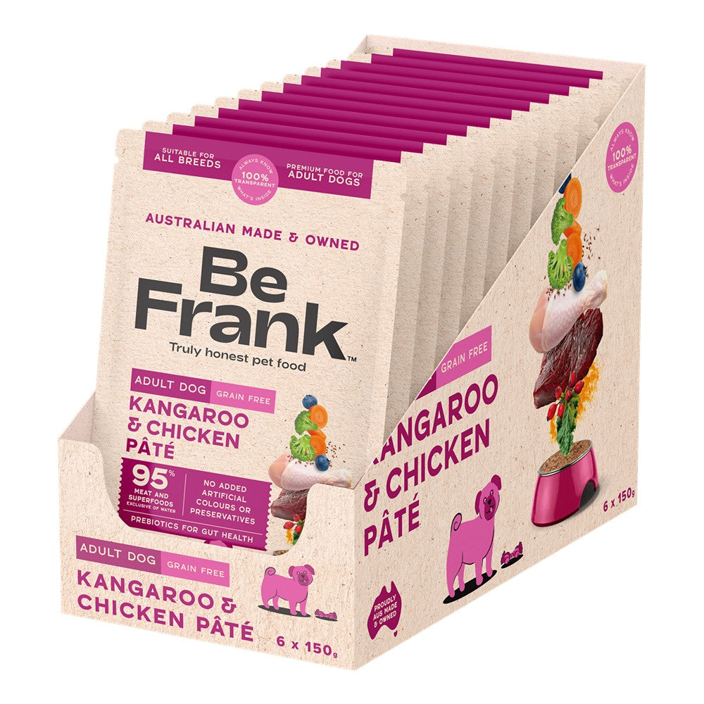 Be Frank Adult Kangaroo & Chicken Pate Wet Dog Food