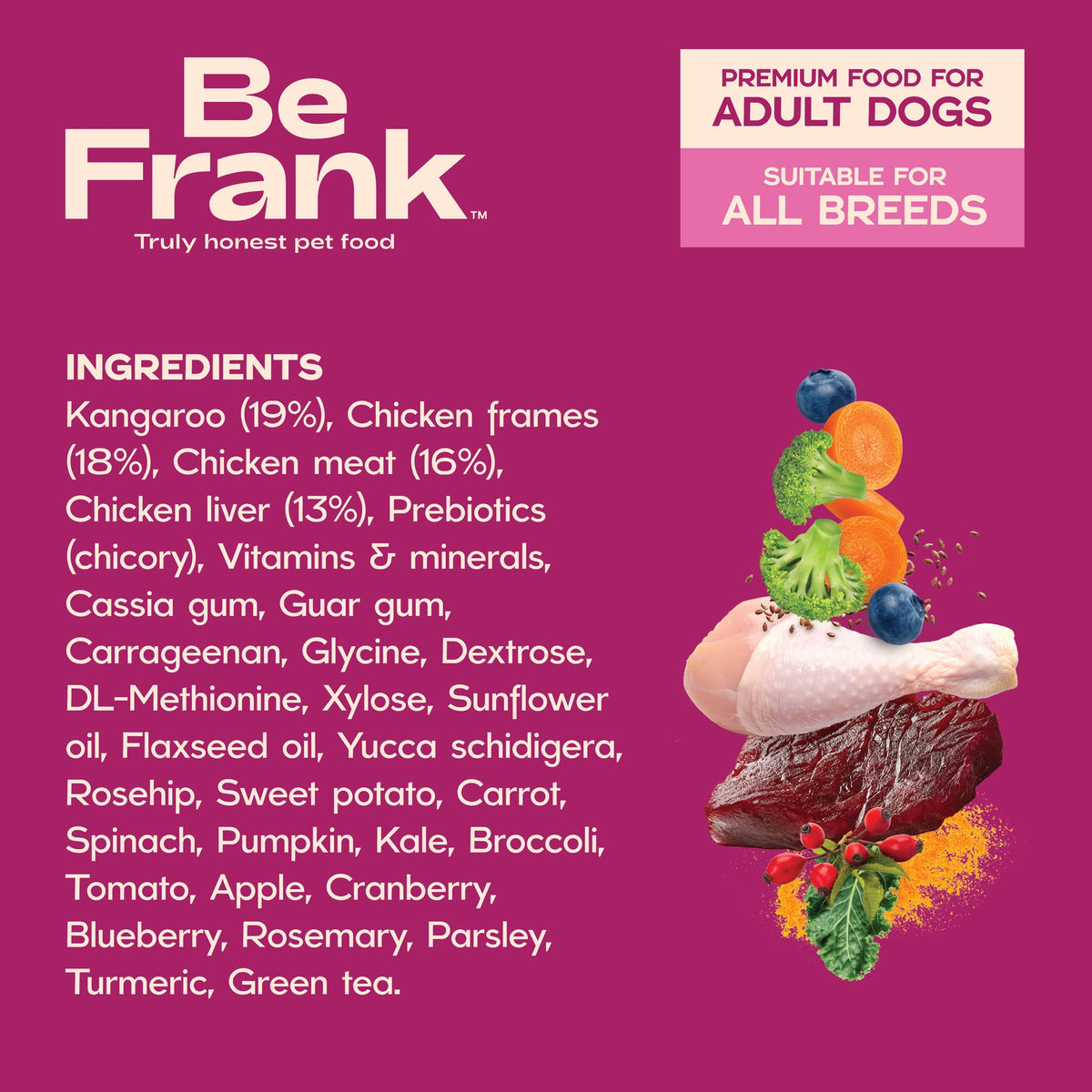 Be Frank Adult Kangaroo & Chicken Pate Wet Dog Food