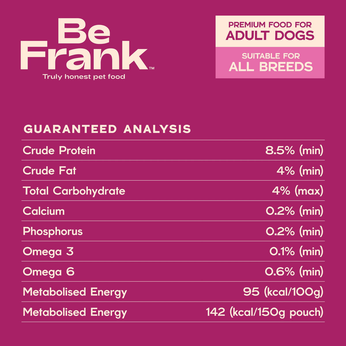 Be Frank Adult Kangaroo & Chicken Pate Wet Dog Food