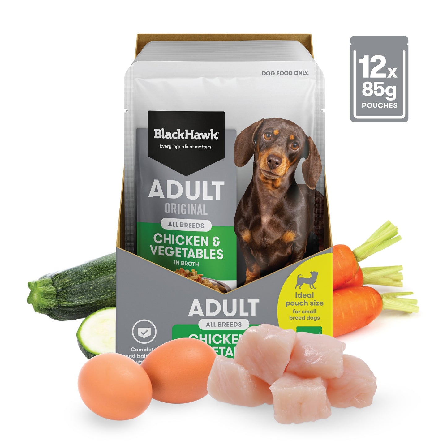 Black Hawk Small Breed Adult Chicken & Vegetables Wet Dog Food