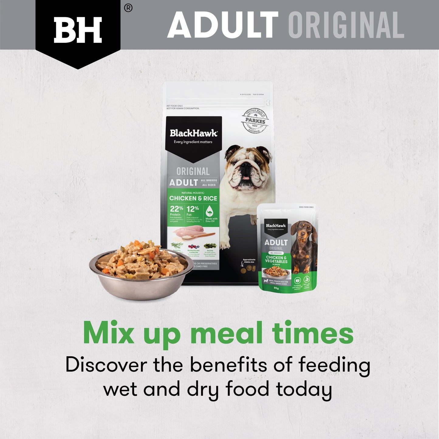 Black Hawk Small Breed Adult Chicken & Vegetables Wet Dog Food