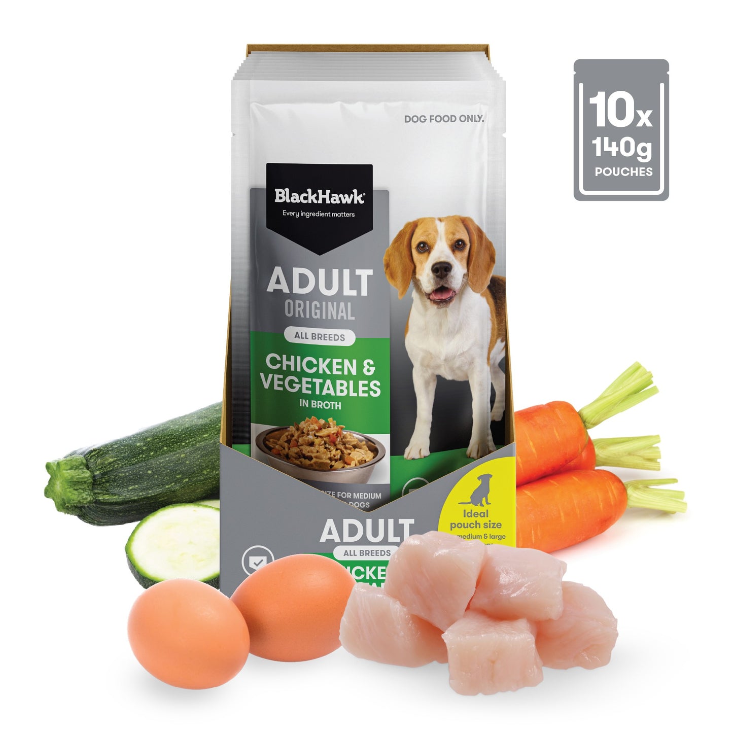 Black Hawk Medium to Large Breed Adult Chicken & Vegetables Wet Dog Food