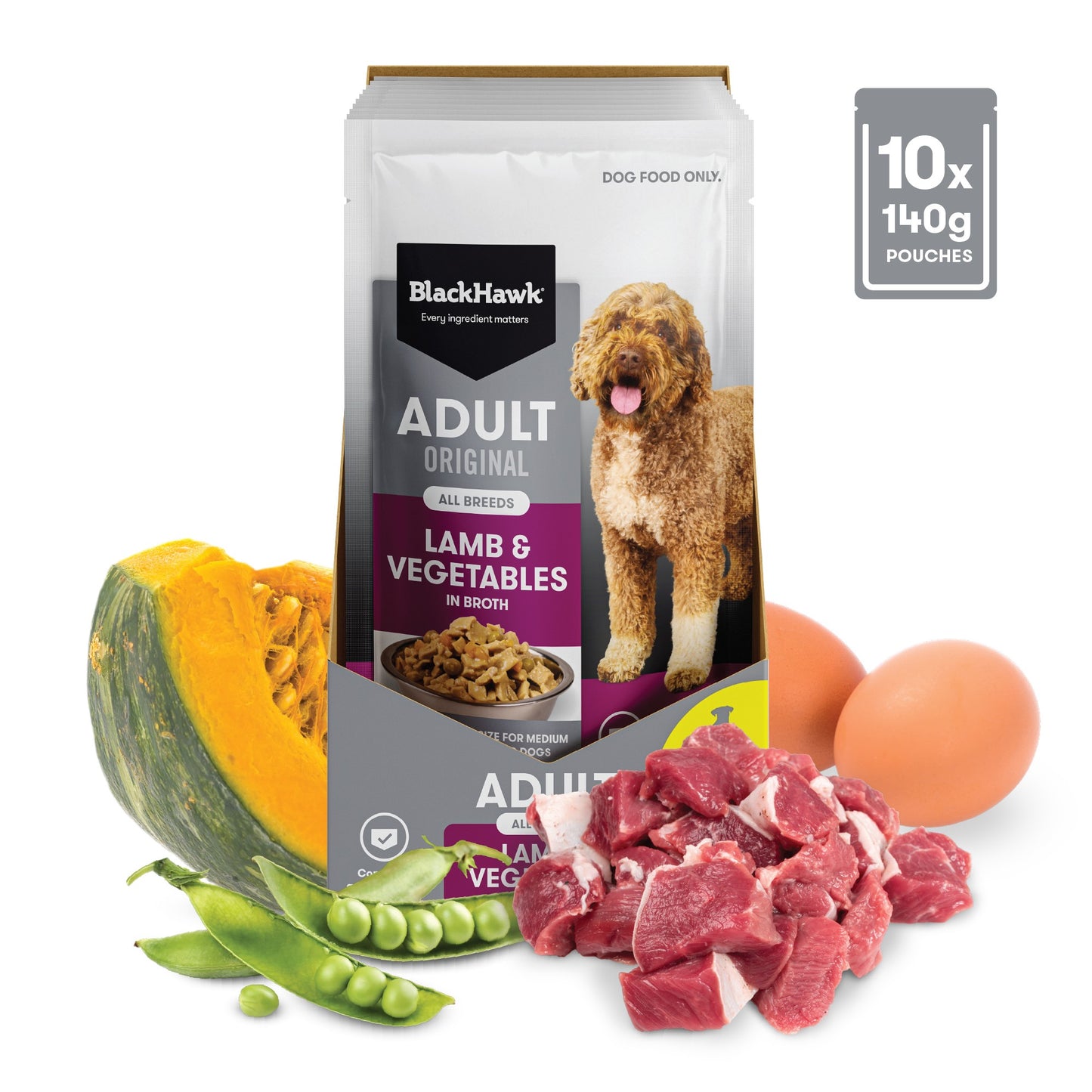 Black Hawk Medium to Large Breed Adult Lamb & Vegetables Wet Dog Food