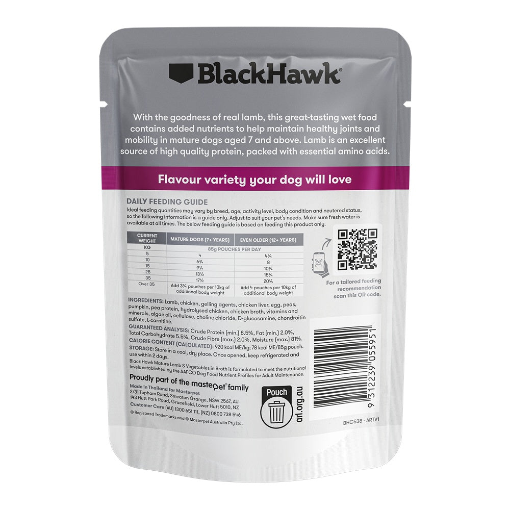 Black Hawk Original Mature Lamb & Vegetables Wet Dog Food
