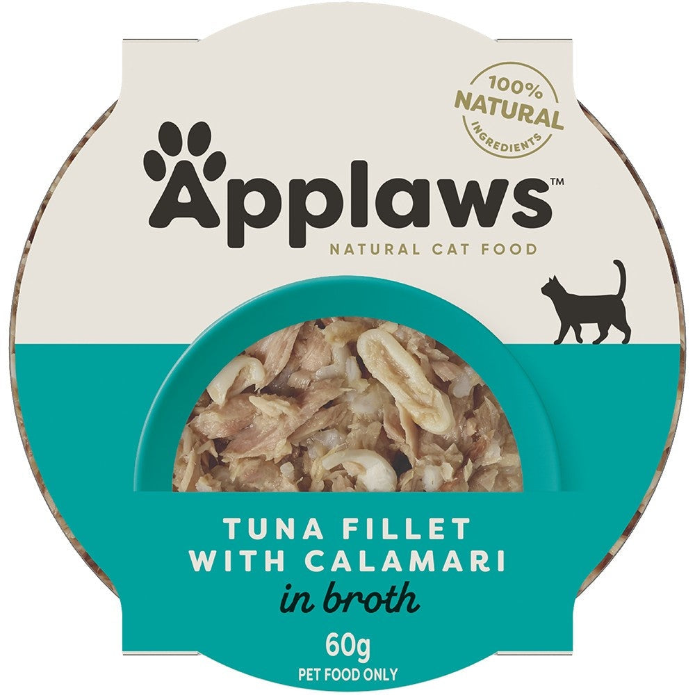 Applaws Natural Tuna Fillet with Calamari in Broth Wet Cat Food Pot