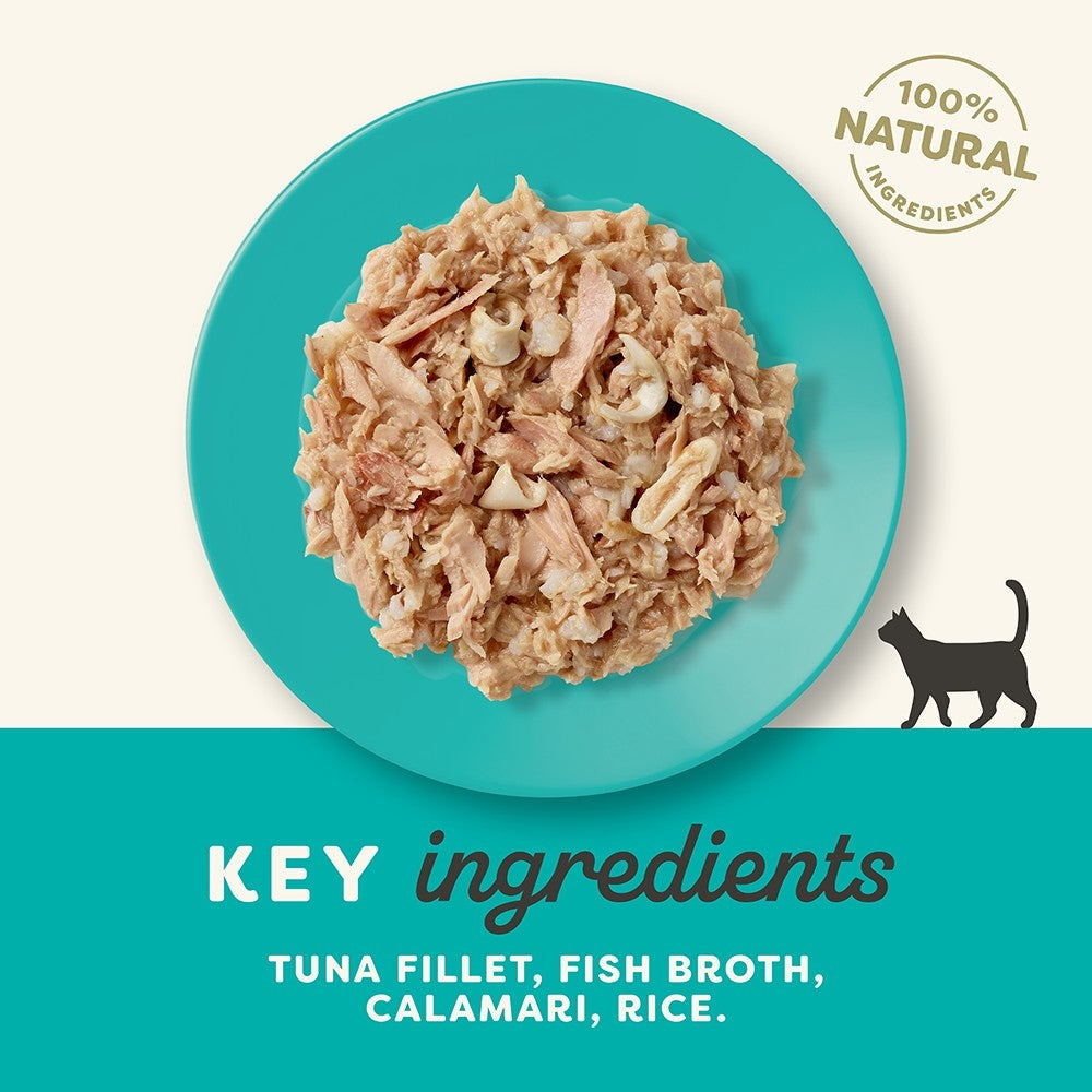 Applaws Natural Tuna Fillet with Calamari in Broth Wet Cat Food Pot