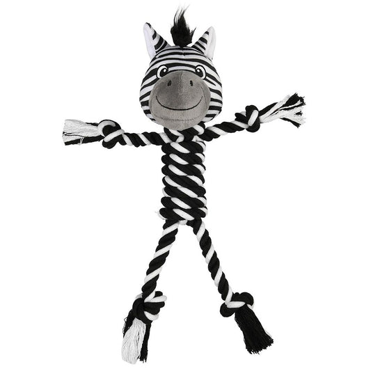Creatures Zebra Plush & Rope Toy