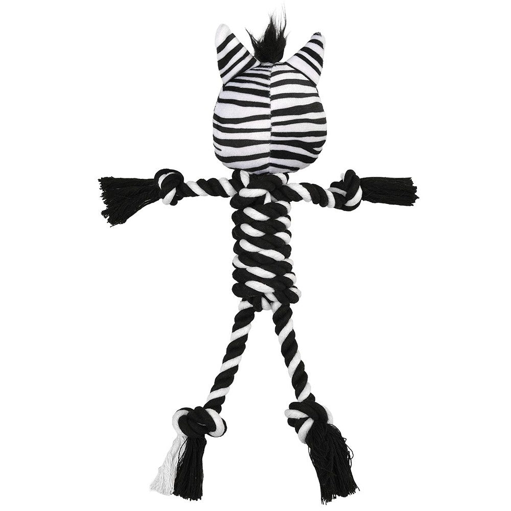 Creatures Zebra Plush & Rope Toy