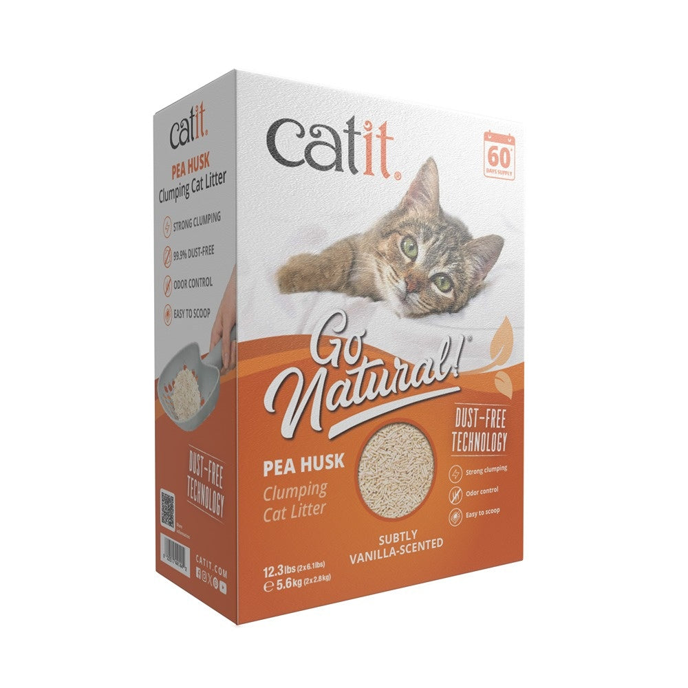 Catit Go Natural Pea Husk Clumping Cat Litter Vanilla