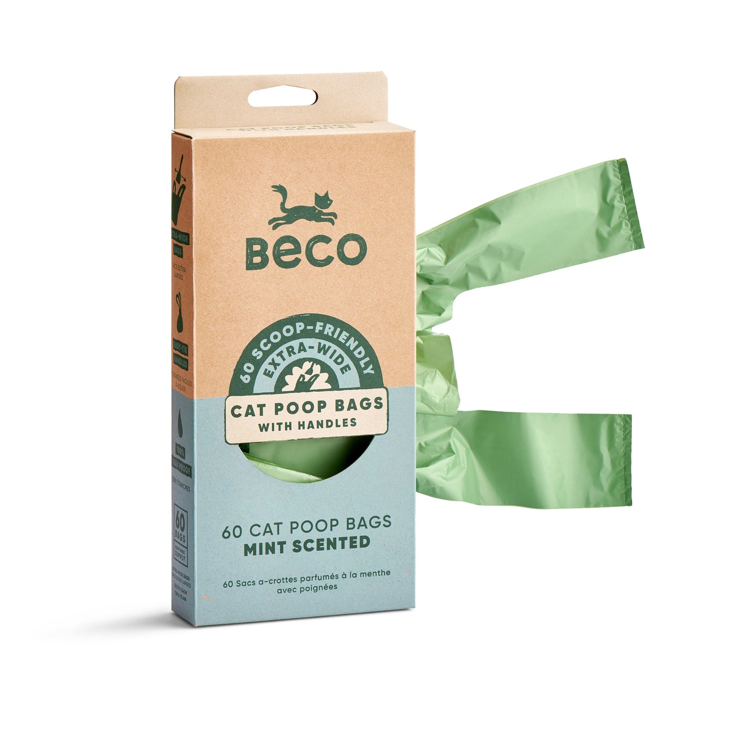Beco Scented with Handles Cat Poop Bags