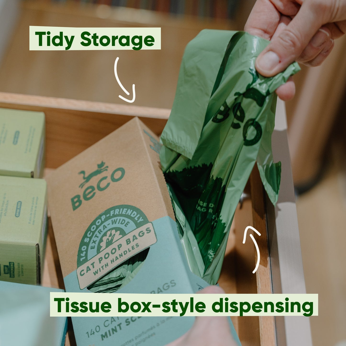 Beco Scented with Handles Cat Poop Bags