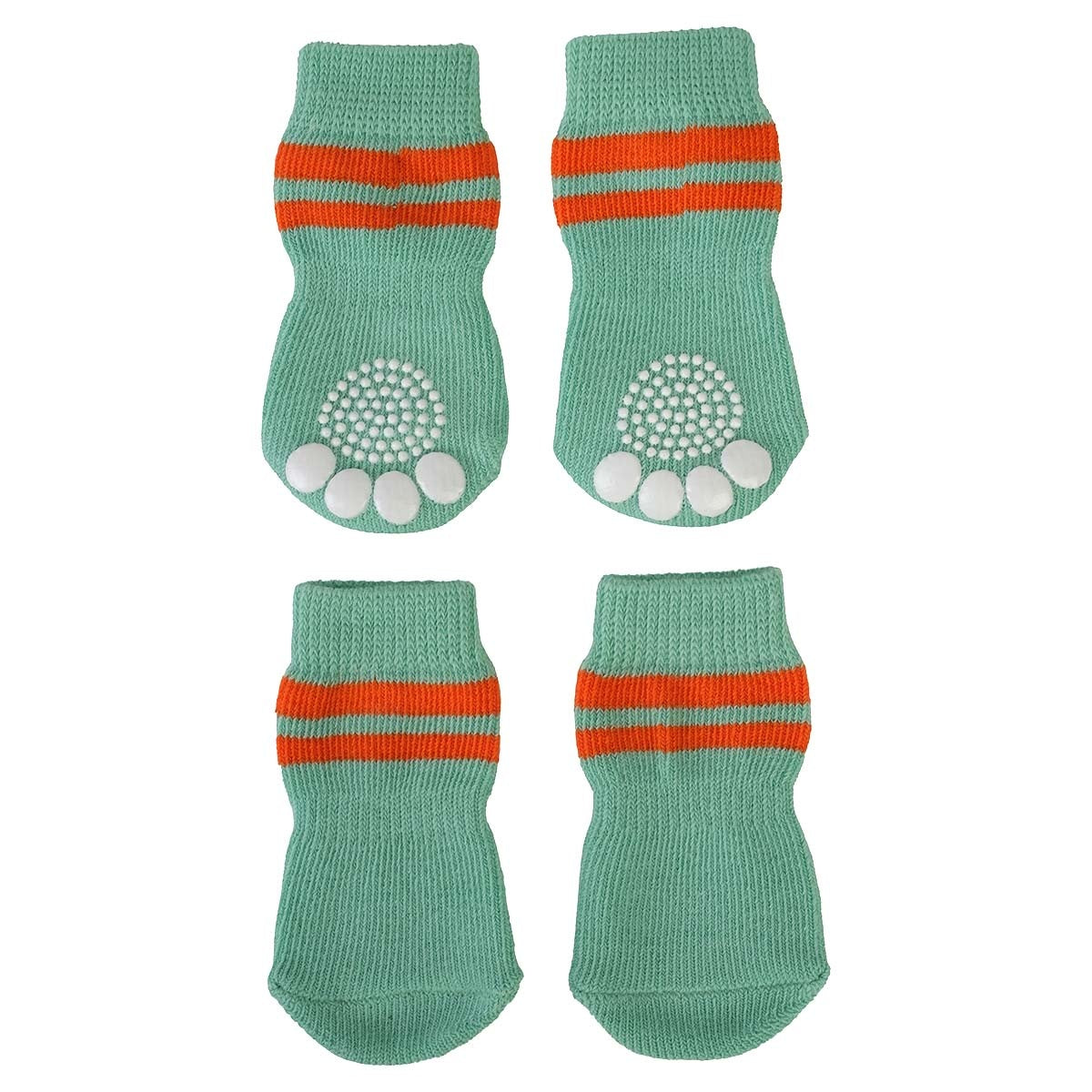 Lexi & Me Dog Grippy Socks Orange Mint