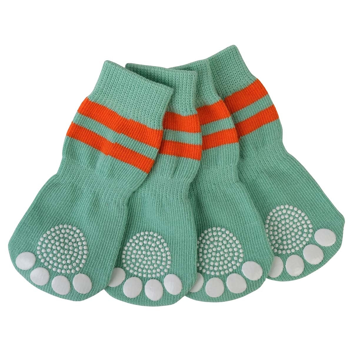 Lexi & Me Dog Grippy Socks Orange Mint