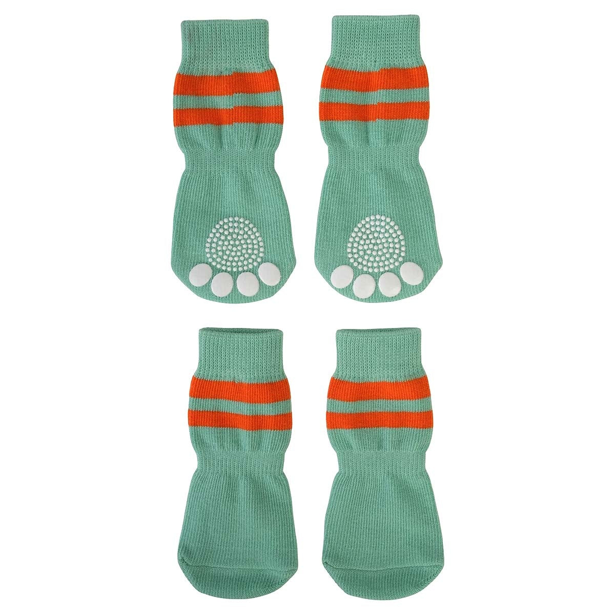 Lexi & Me Dog Grippy Socks Orange Mint