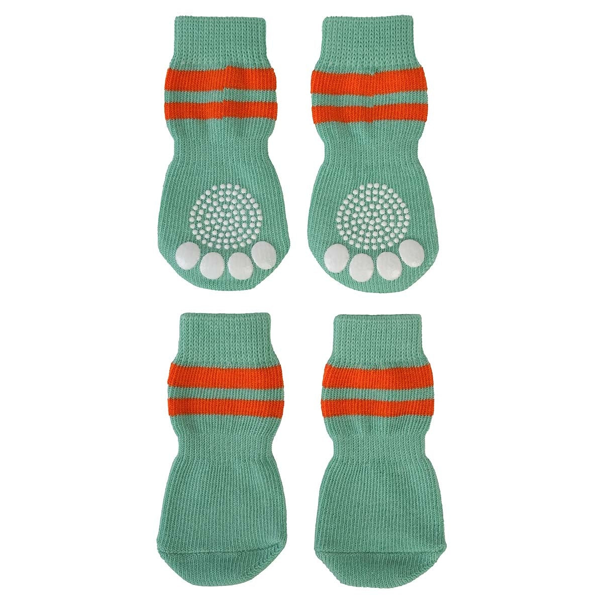 Lexi & Me Dog Grippy Socks Orange Mint