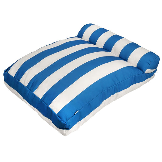 Lexi & Me Outdoor Lounger Dog Bed Blue Stripe