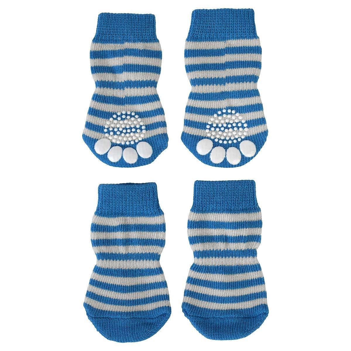 Lexi & Me Dog Grippy Socks Blue Stripe