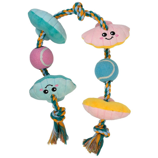 Lexi & Me Clam & Pearl Rope Dog Toy