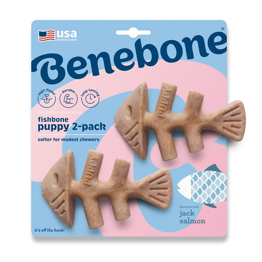 Benebone Fishbone Puppy Chew Toy