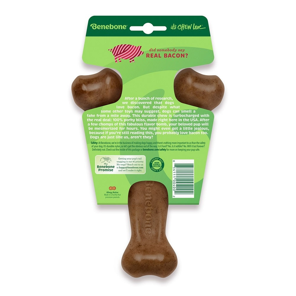 Benebone Bacon Wishbone Dog Chew Toy