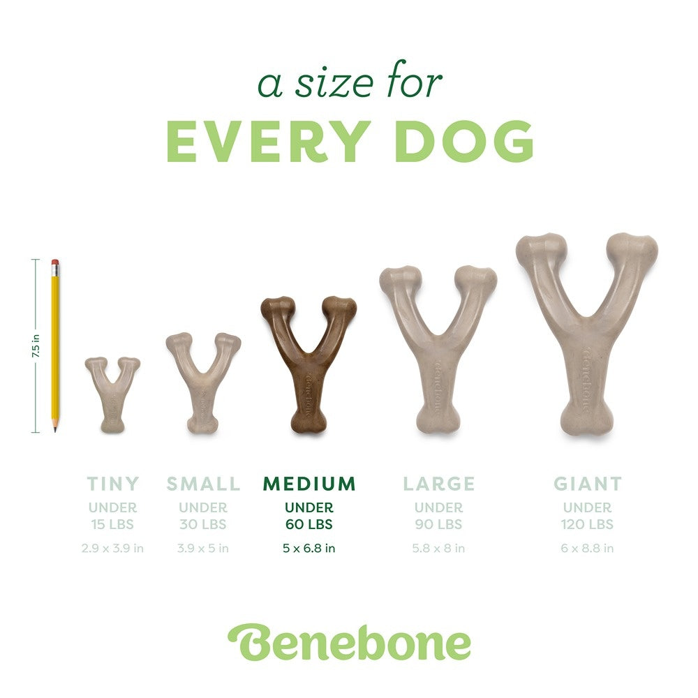 Benebone Bacon Wishbone Dog Chew Toy
