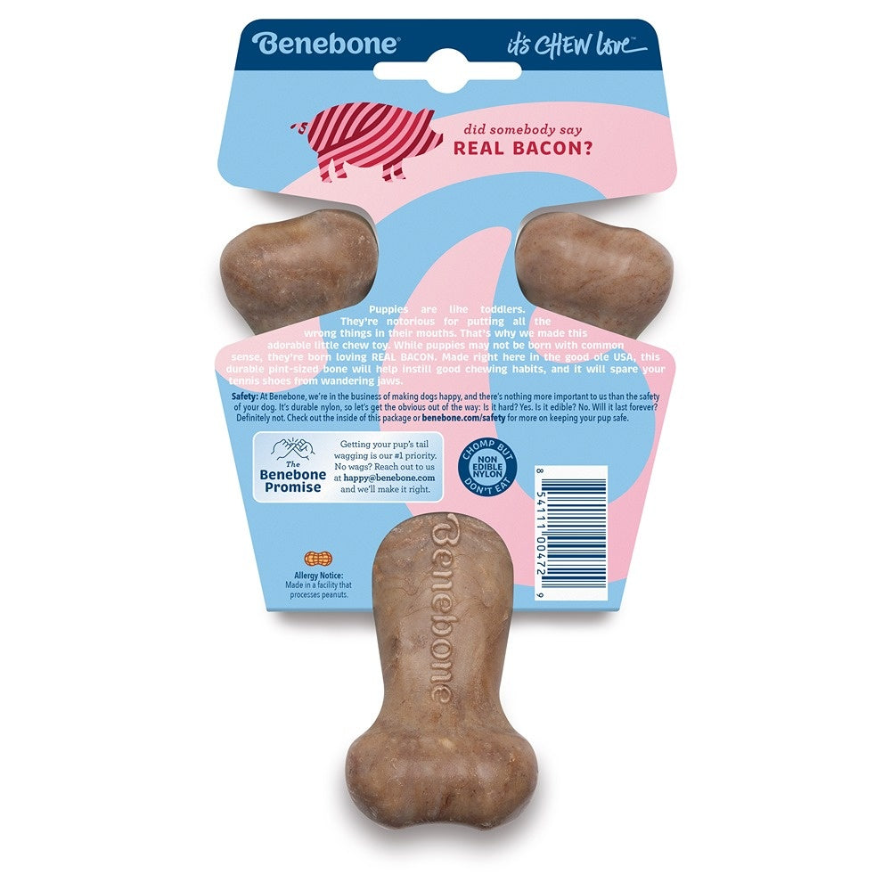Benebone Bacon Wishbone Puppy Chew Toy