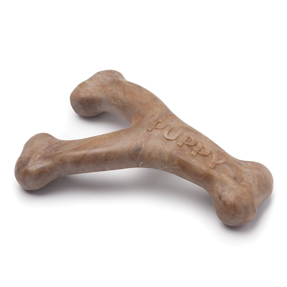 Benebone Bacon Wishbone Puppy Chew Toy