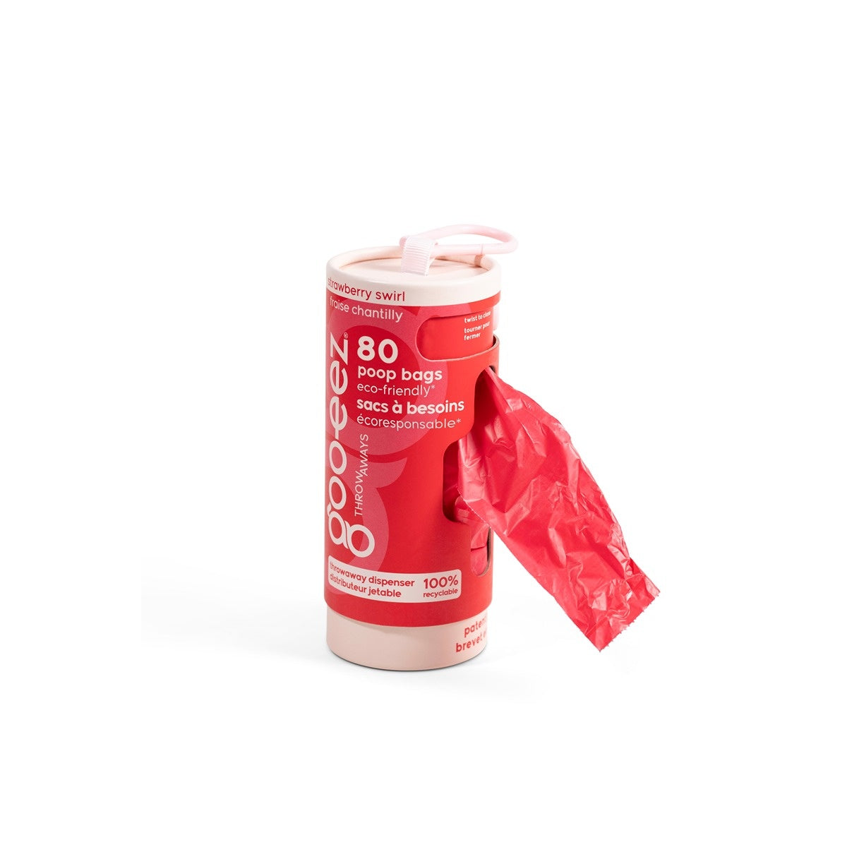 Goo-eez Strawberry Swirl Scented Dog Waste Bags