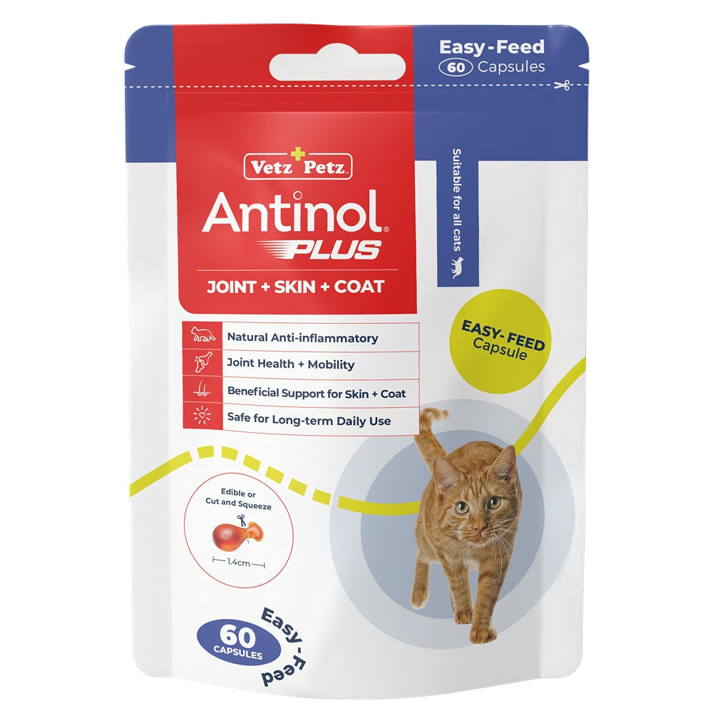 Antinol Plus Easy Feed Cat Joint Supplement Capsules