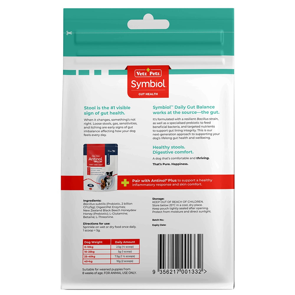 Symbiol Daily Gut Balance Dog Prebiotic & Probiotic Powder