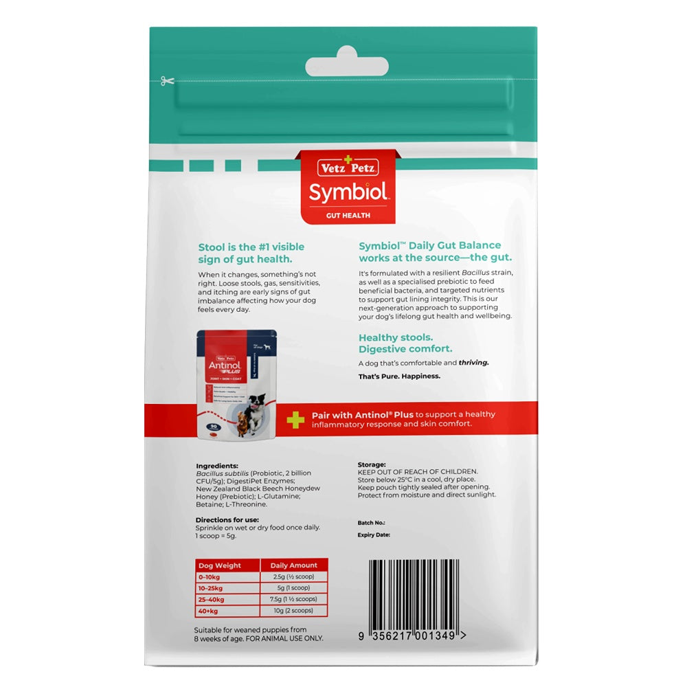 Symbiol Daily Gut Balance Dog Prebiotic & Probiotic Powder