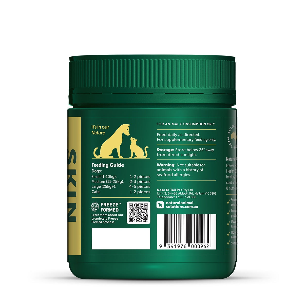 NAS Freeze Formed Skin & Coat Health Bites for Dogs & Cats