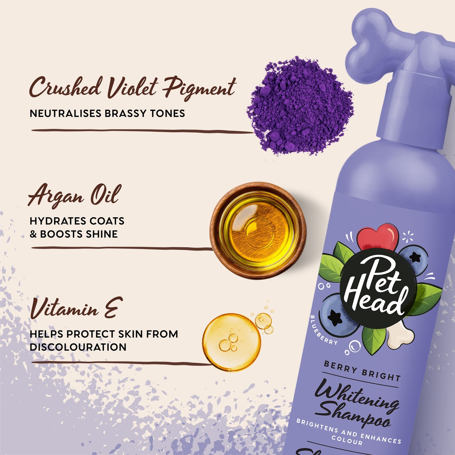 Pet Head Berry Bright Whitening Dog Shampoo