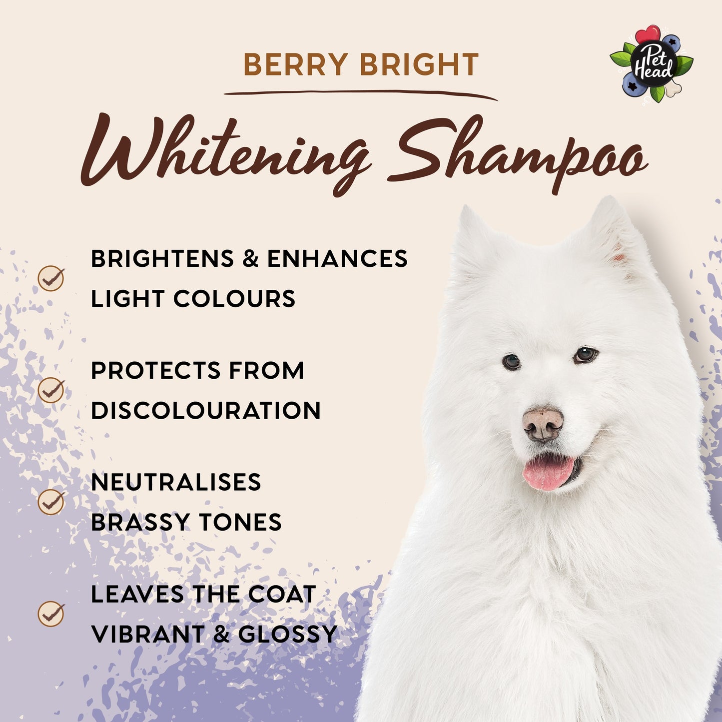 Pet Head Berry Bright Whitening Dog Shampoo