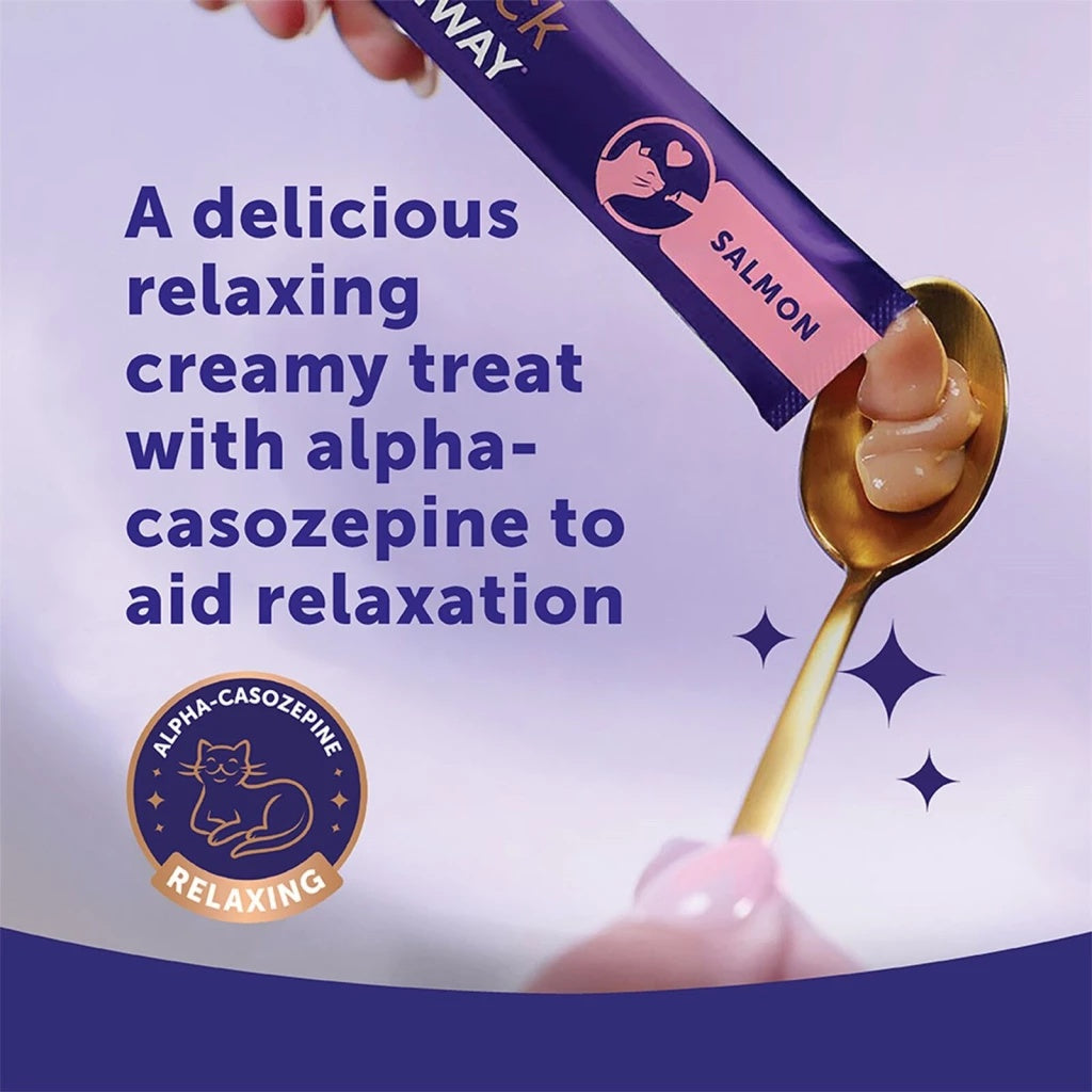 Feliway Happy Snack Lickable Salmon Cat Calming Treats