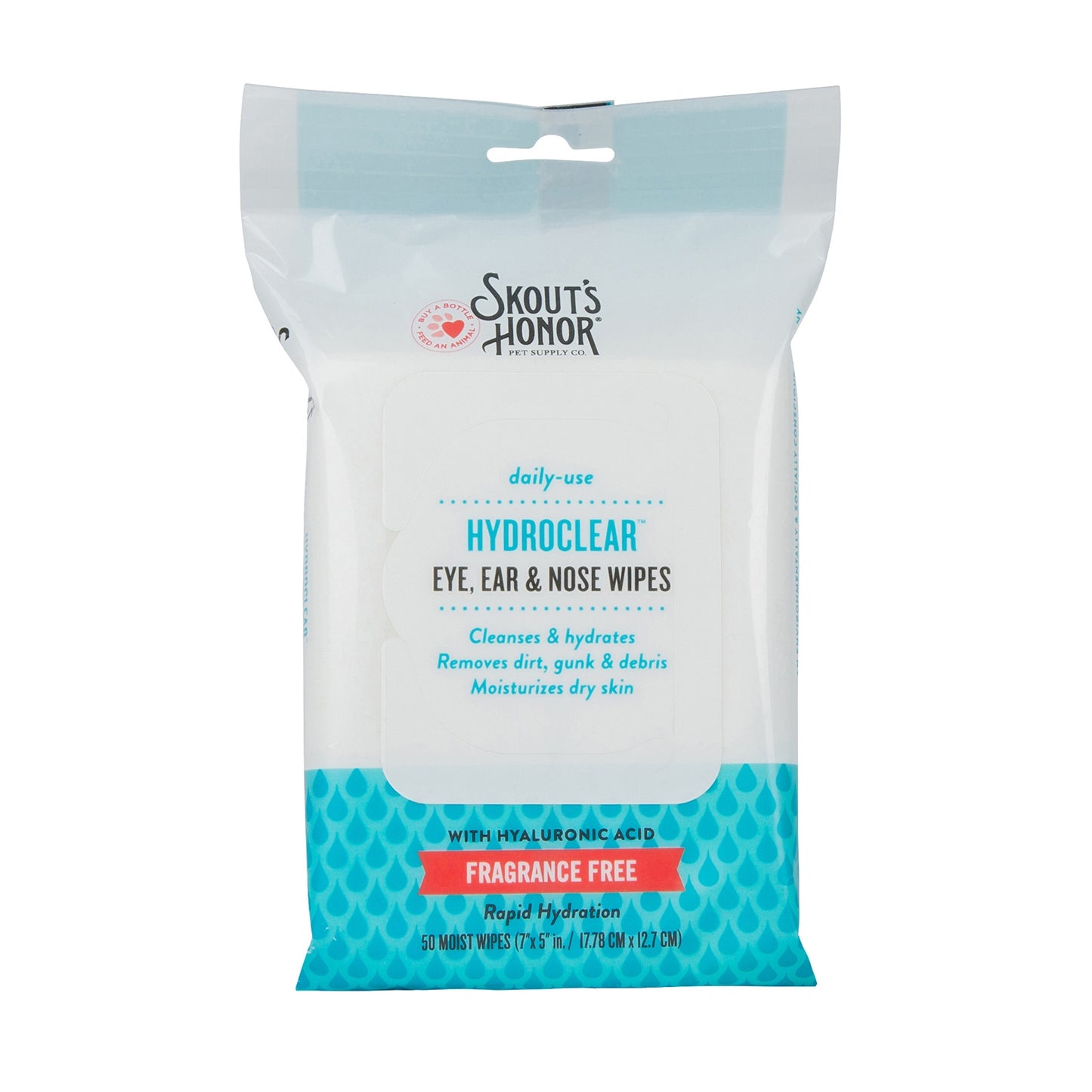 Skouts Honor HydroClear Dog & Cat Eye, Ear & Nose Wipes