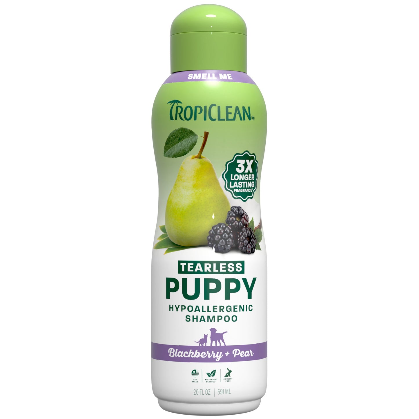 TropiClean Puppy Blackberry Pear Tearless Hypoallergenic Dog Shampoo