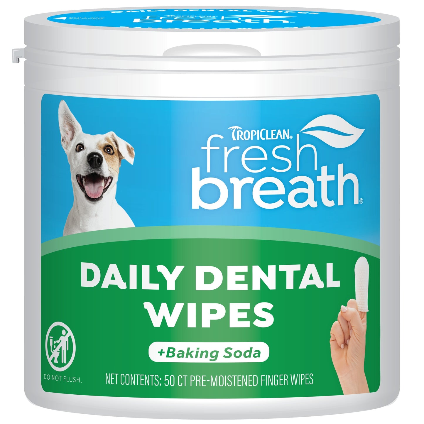 TropiClean Fresh Breath Dog Finger Dental Wipes