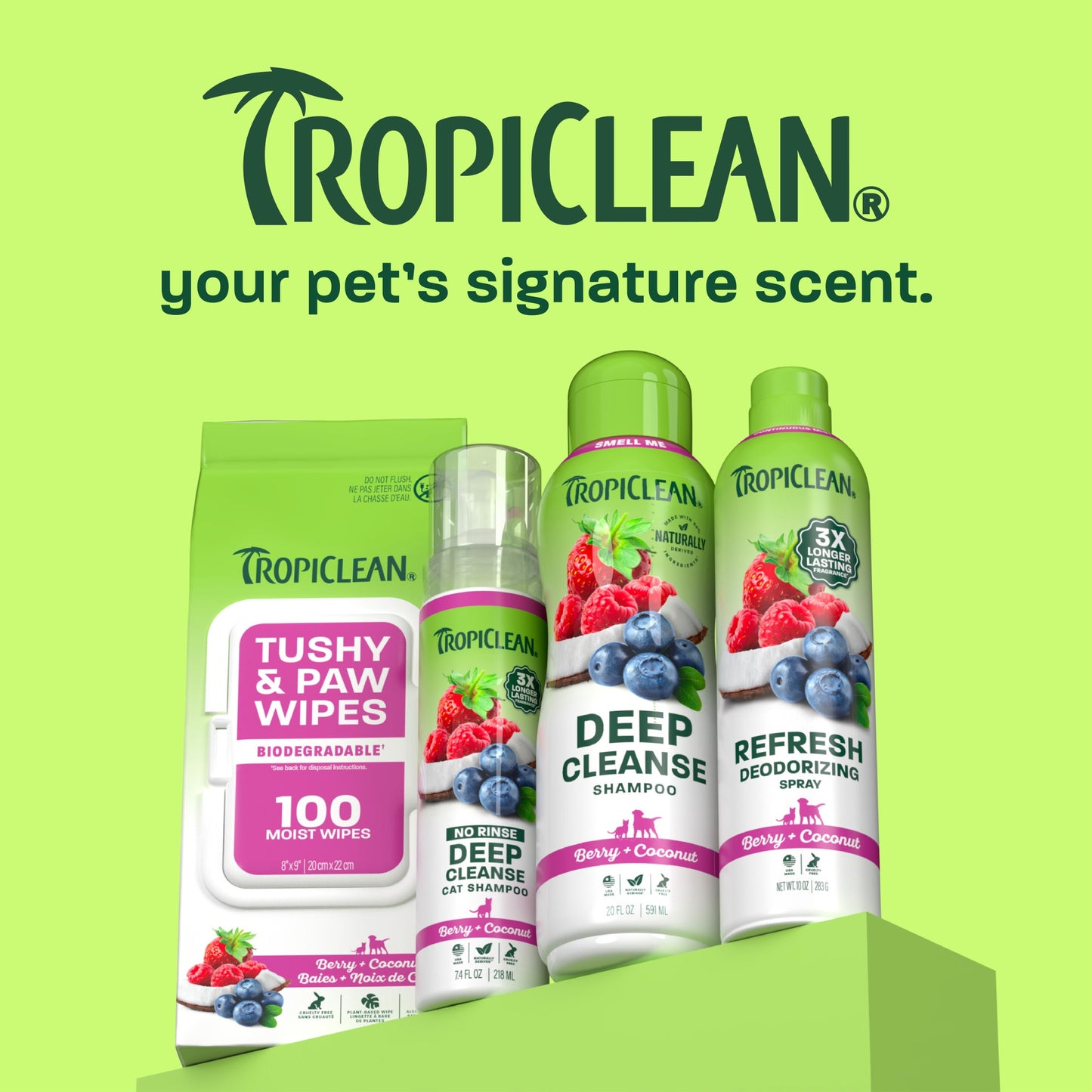 TropiClean Berry Coconut Dog & Cat Deodorizing Spray