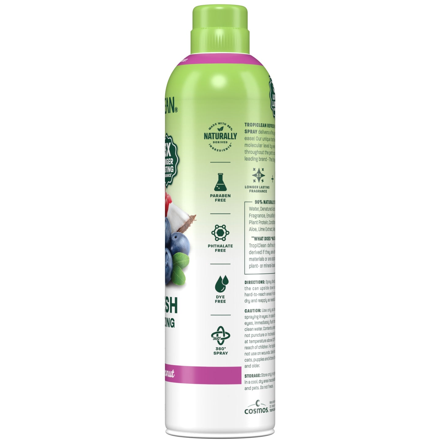 TropiClean Berry Coconut Dog & Cat Deodorizing Spray