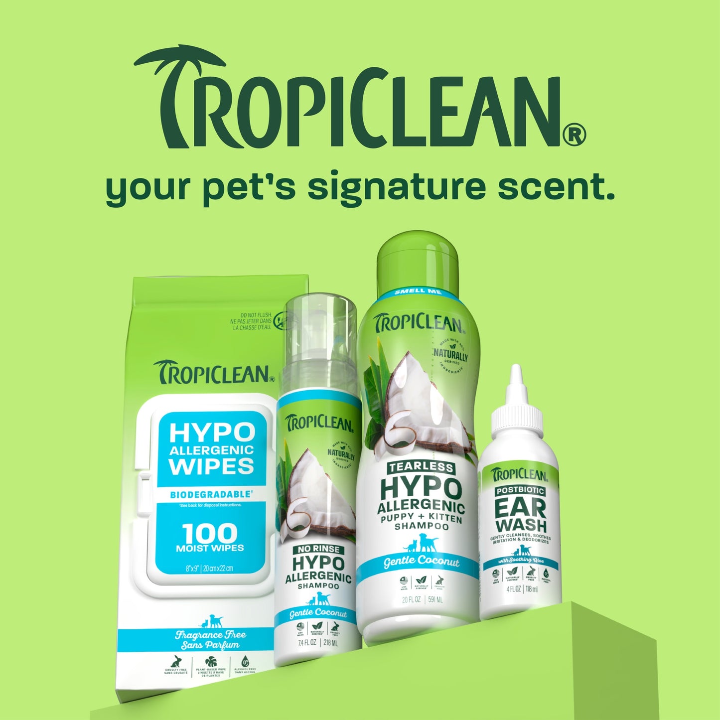 TropiClean HypoAllergenic Dog & Cat Wipes