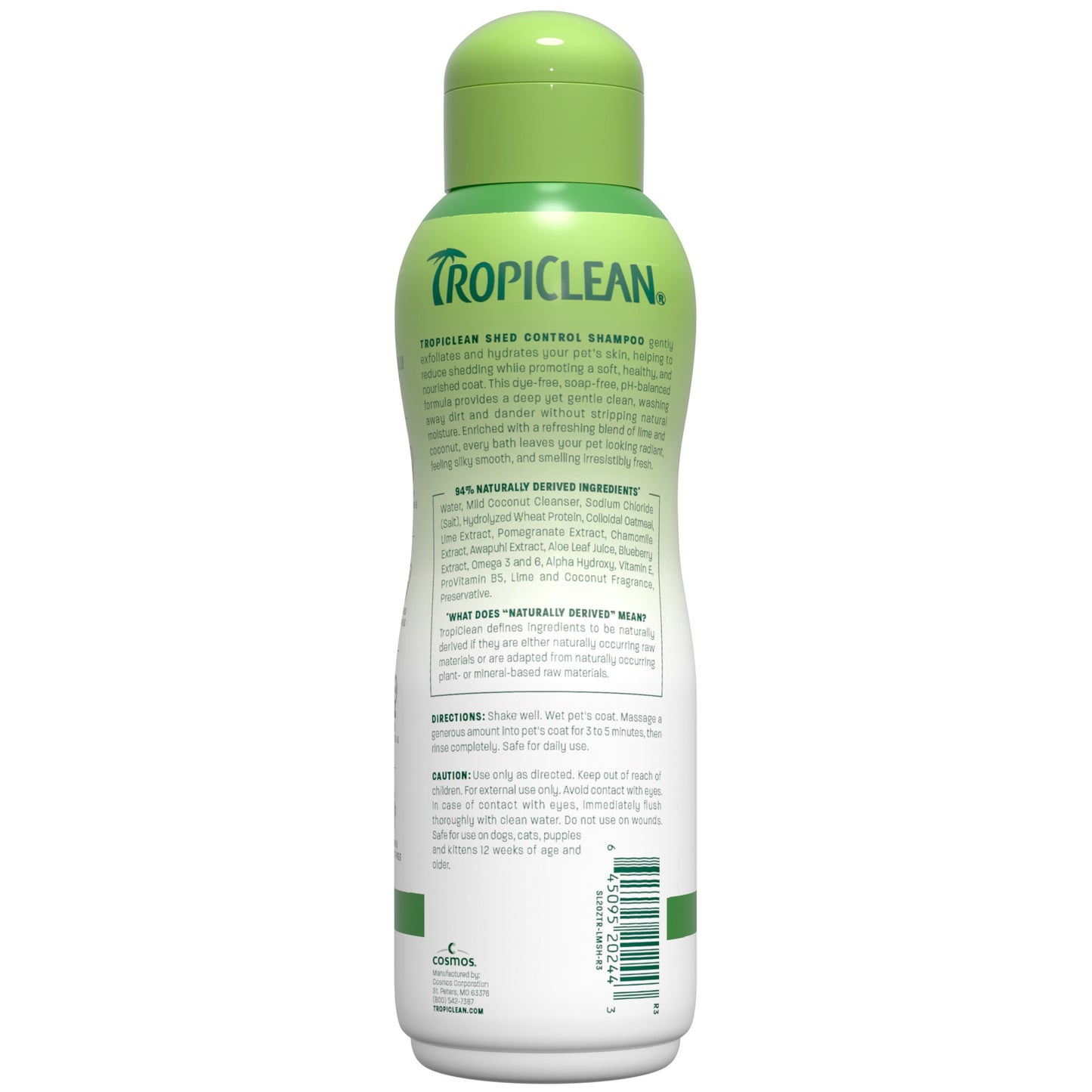 TropiClean Lime Coconut Shed Control Dog & Cat Shampoo
