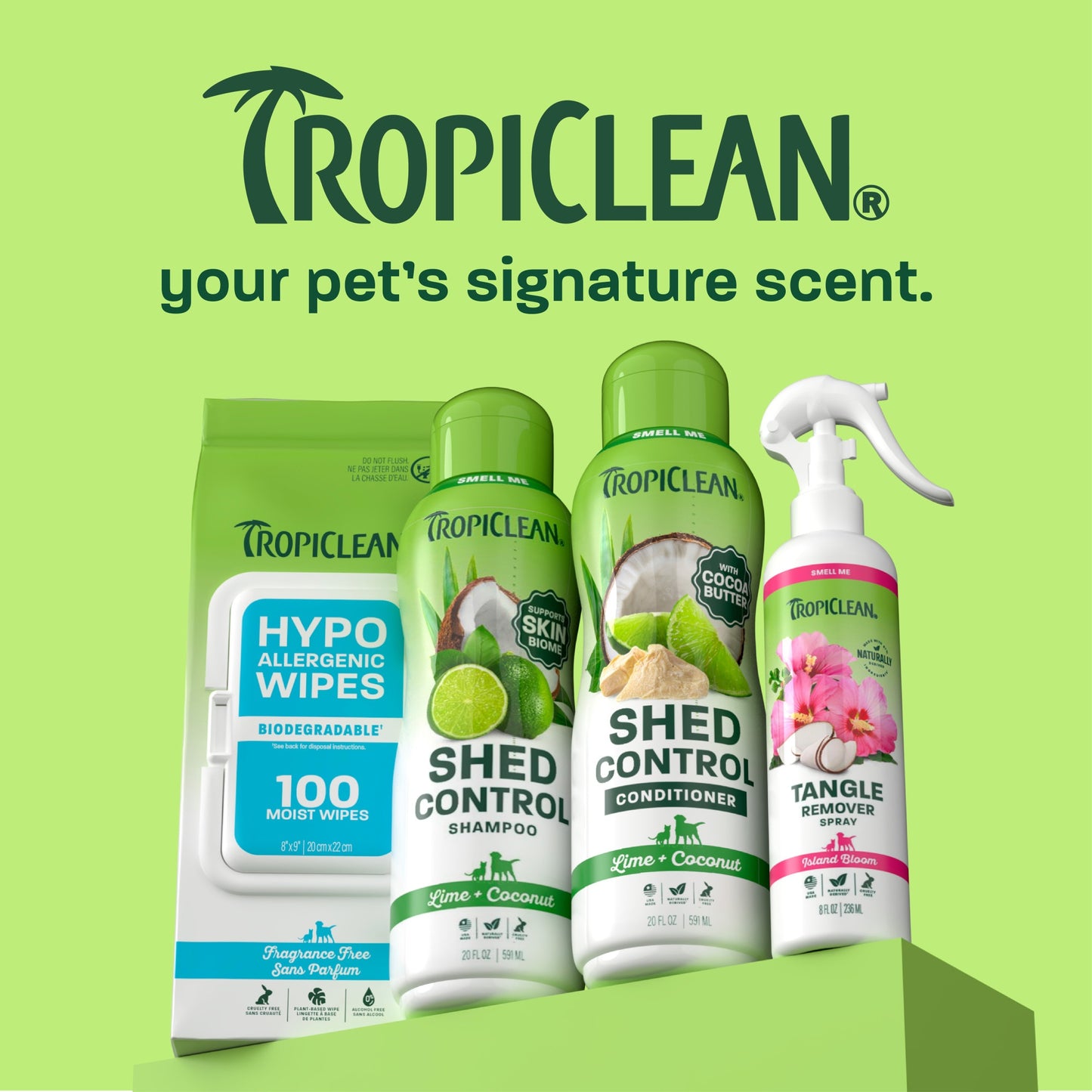 TropiClean Lime Coconut Shed Control Dog & Cat Shampoo