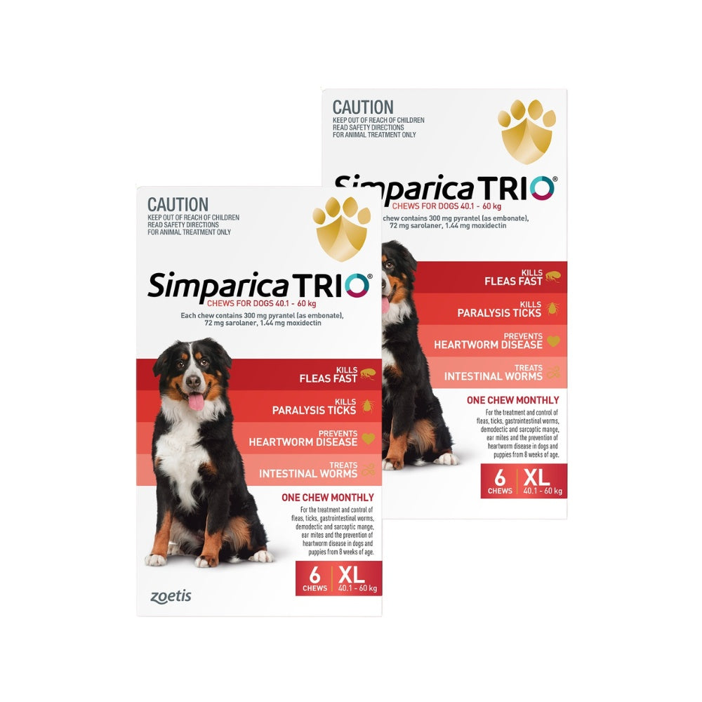 Simparica Trio Red For XLarge Dogs 40.1-60kg