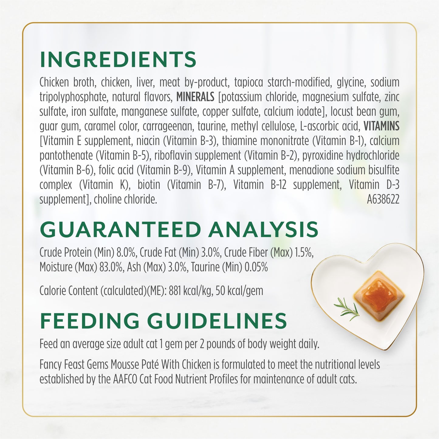 Fancy Feast Gems Mousse Paté with Chicken Gravy Cat Food