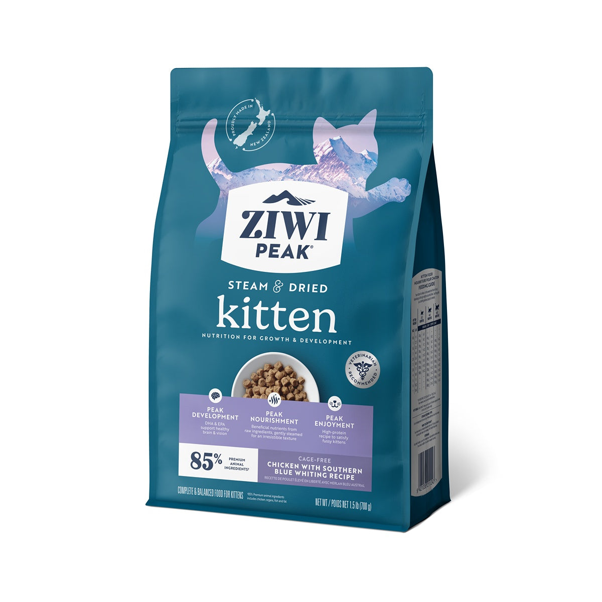 ZIWI Peak Kitten Steam & Dried Chicken with Southern Blue Whiting Cat Food