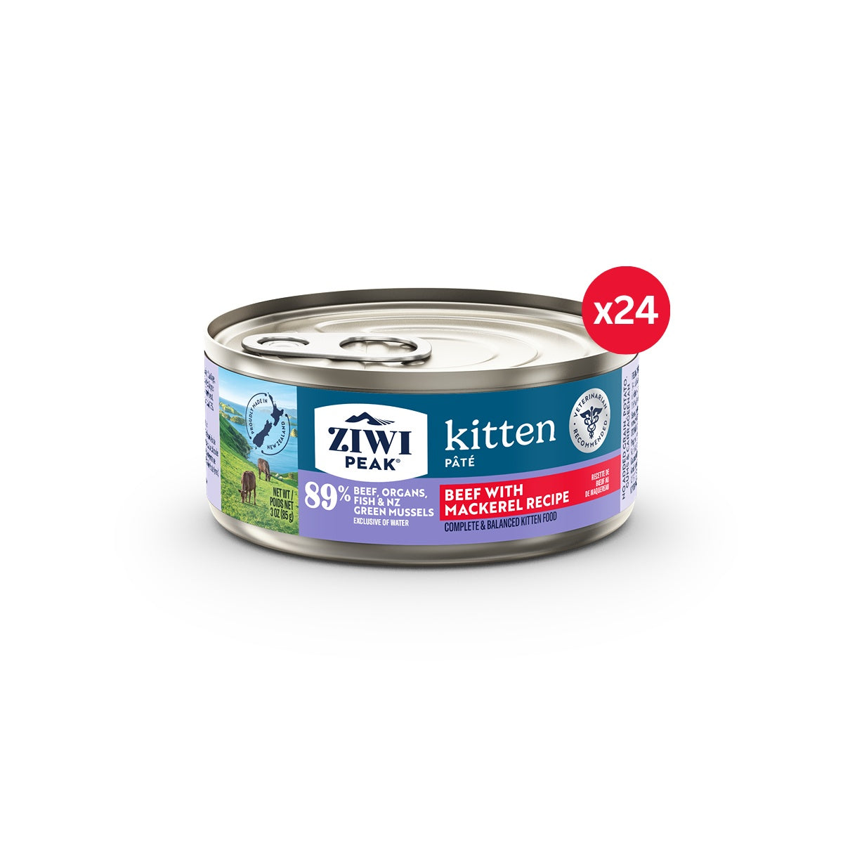 ZIWI Peak Kitten Beef with Mackerel Wet Cat Food